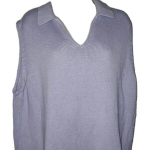 JEANNE PIERRE Vneck Knit Sleeveless Sweater Womens Plus Size 3X Light Purple NWT